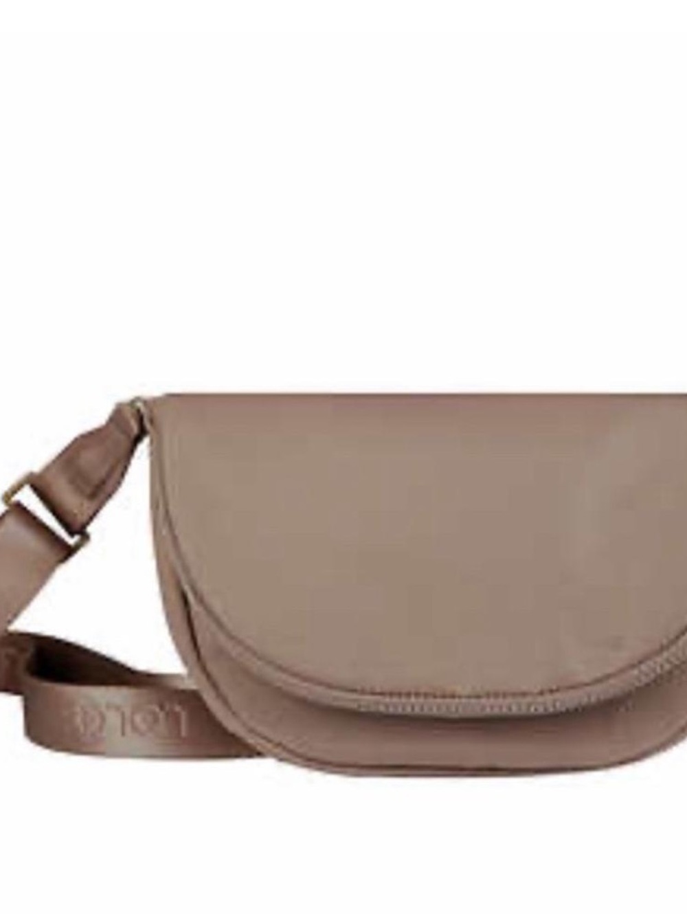 Lole Taupe Curved Saddle Crossbody